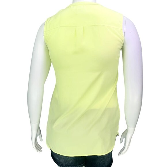 Chicos Womens Popover Split Neck Tunic Top Spring Green Sleeveless Size 1 | M - Picture 7 of 16